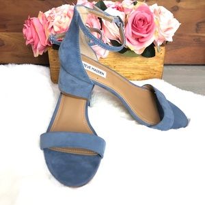 Steve Madden Block Short Blue Heels